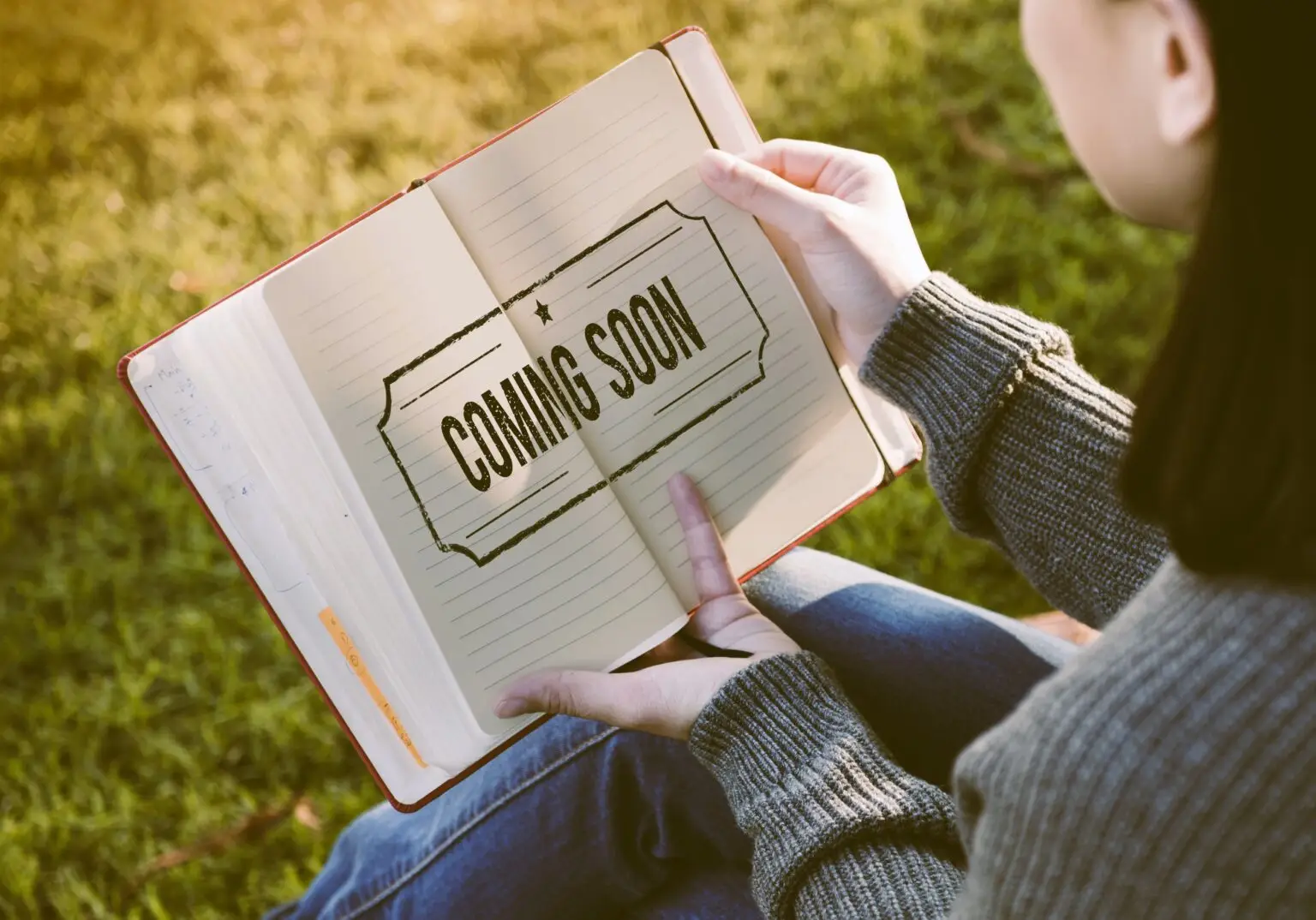 An eye-catching "Coming Soon" banner, symbolizing anticipation for a new release or event on the horizon. The Novel View's Novel Notes Page.